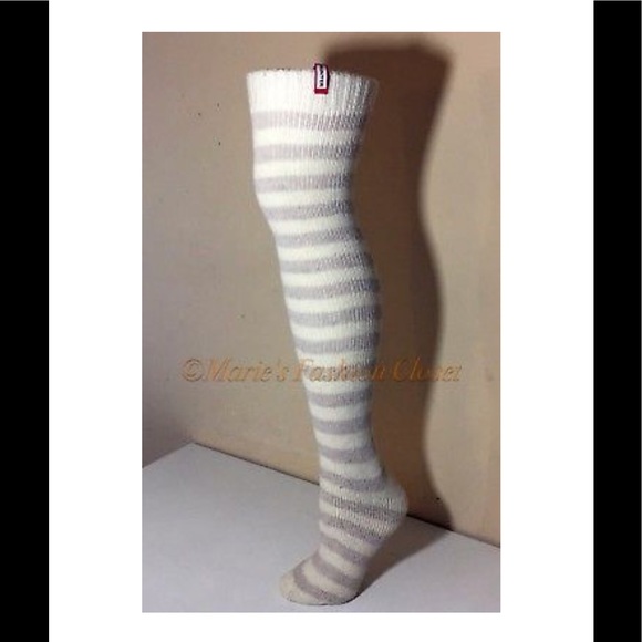 Hunter Accessories - M/L 8-11 HUNTER Over Knee Striped Wool Boot Socks